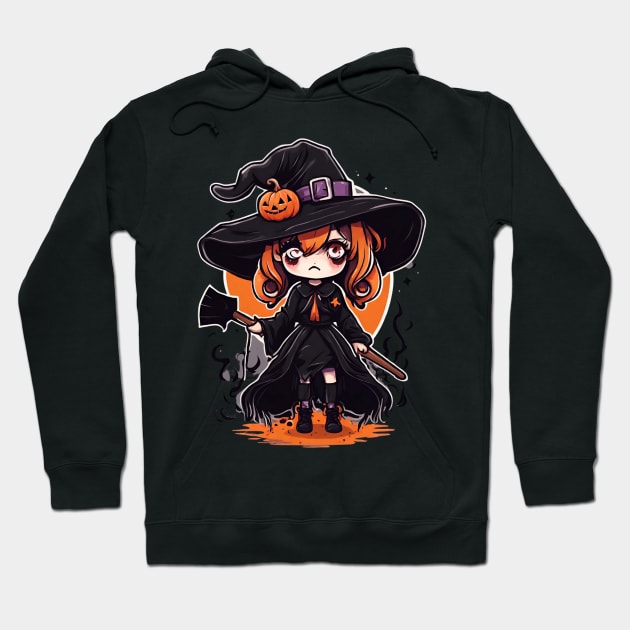 Witchcraft horror anime characters Chibi style +Halloween costume Hoodie by Whisky1111